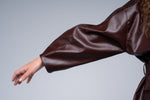 Load image into Gallery viewer, Brown Leather blazer