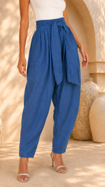 Load image into Gallery viewer, Denim Balloon Pants
