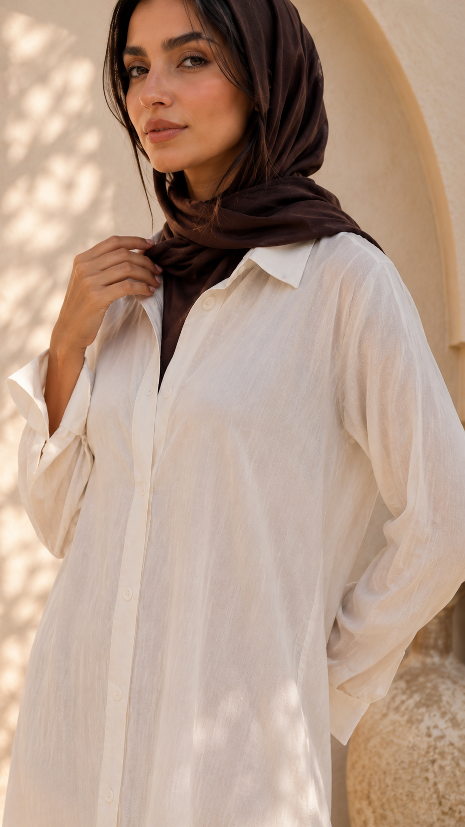 Long white shirt